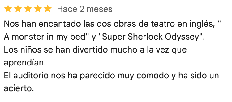 Valoración obras de teatro en inglés para primaria de Joyful education para el CEIP Nuestra Señora Señora de los Angeles en Murcia
